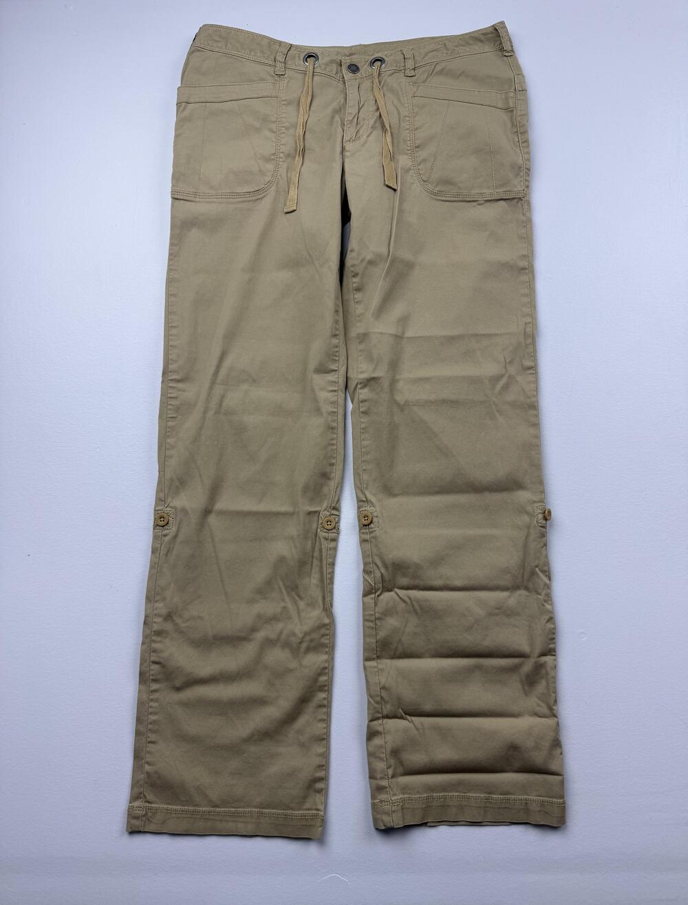The North Face Pants Womens 12 Beige Twill Convertible Adjustable Waist Outdoor